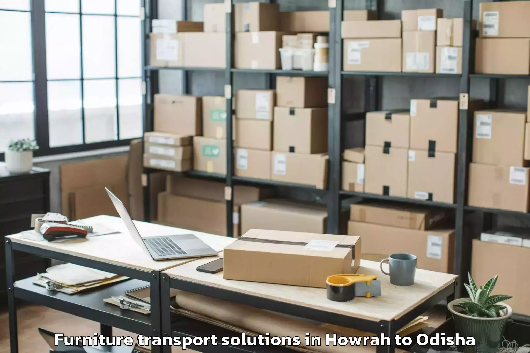 Trusted Howrah to Nandipada Furniture Transport Solutions